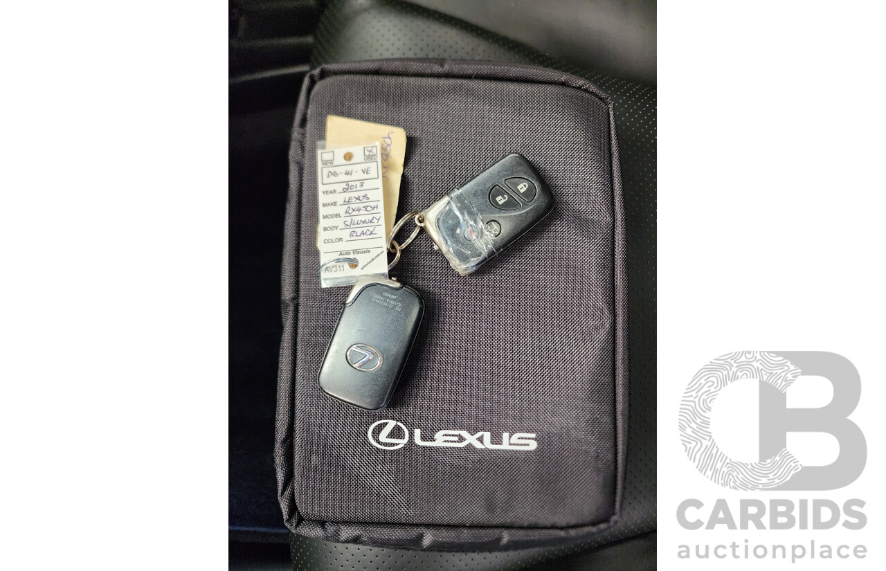 4/2013 Lexus RX450h Sports Luxury GYL15R MY13 4d Wagon Black 3.5L V6 Hybrid