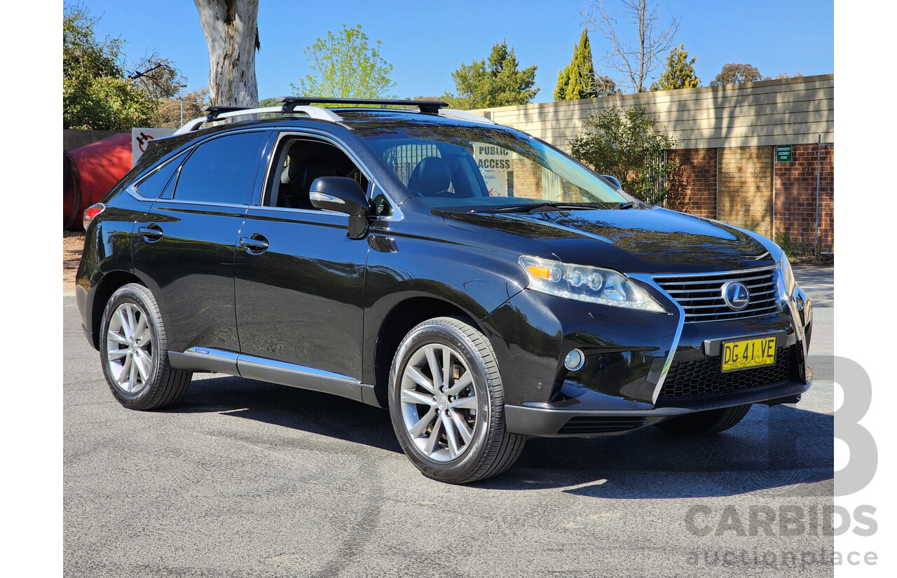 4/2013 Lexus RX450h Sports Luxury GYL15R MY13 4d Wagon Black 3.5L V6 Hybrid
