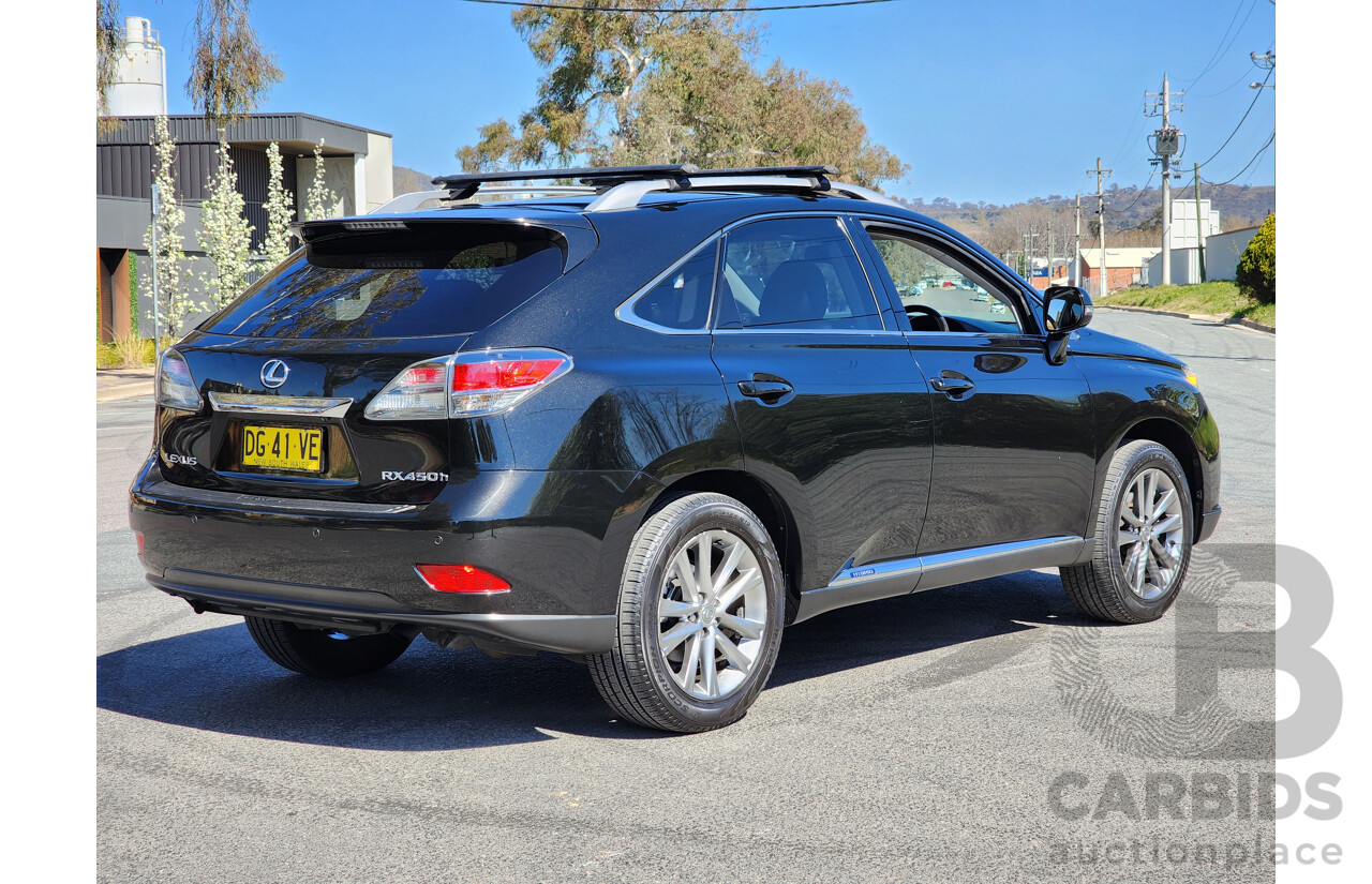 4/2013 Lexus RX450h Sports Luxury GYL15R MY13 4d Wagon Black 3.5L V6 Hybrid