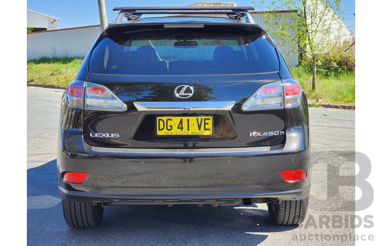 4/2013 Lexus RX450h Sports Luxury GYL15R MY13 4d Wagon Black 3.5L V6 Hybrid