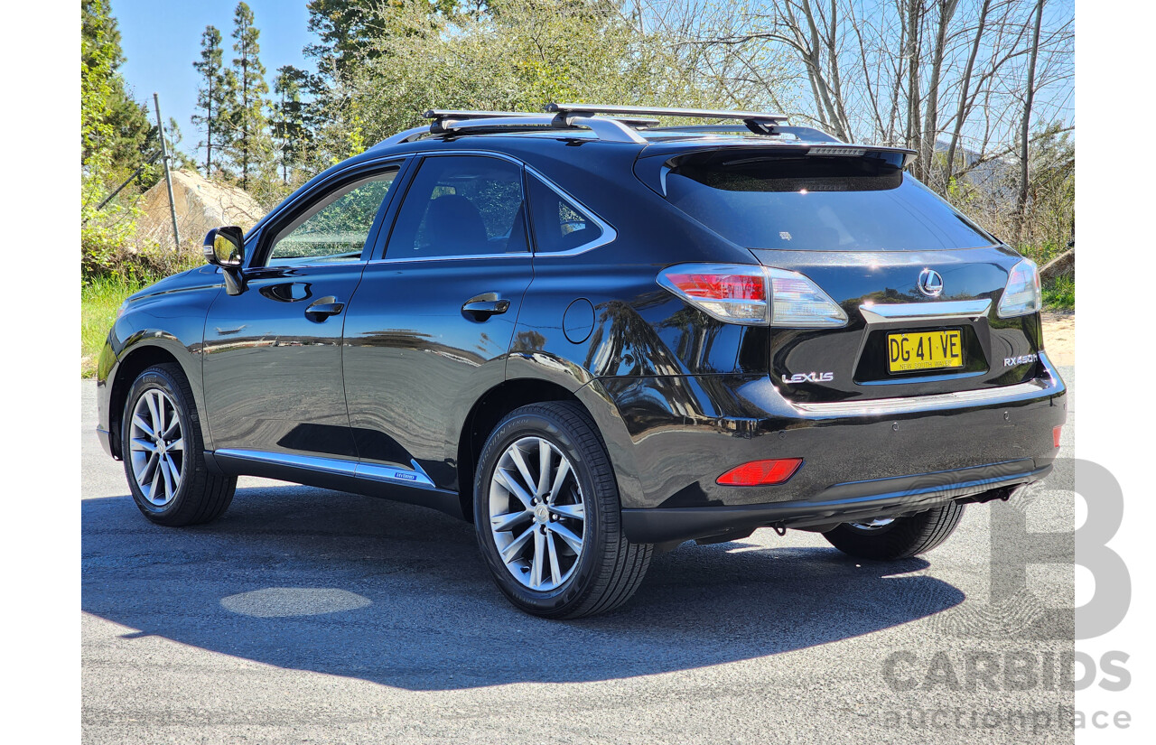 4/2013 Lexus RX450h Sports Luxury GYL15R MY13 4d Wagon Black 3.5L V6 Hybrid