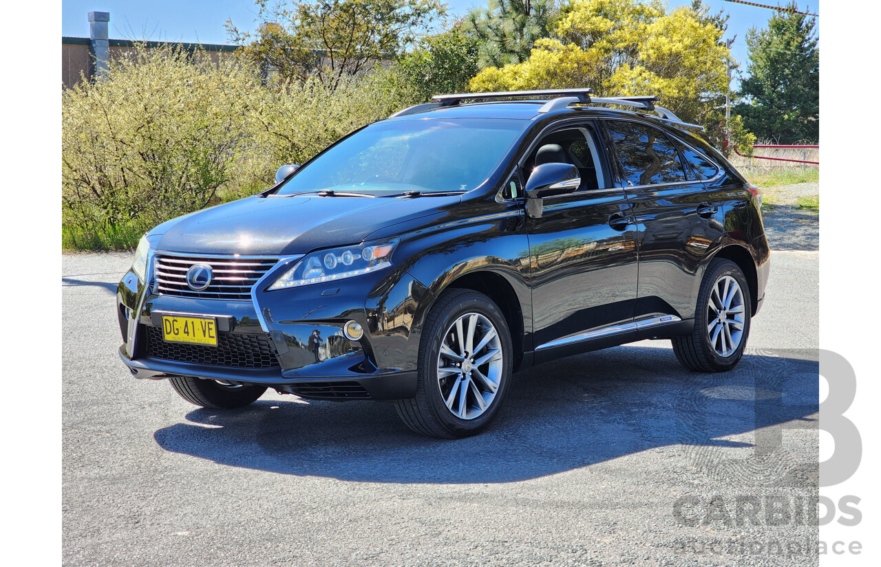 4/2013 Lexus RX450h Sports Luxury GYL15R MY13 4d Wagon Black 3.5L V6 Hybrid