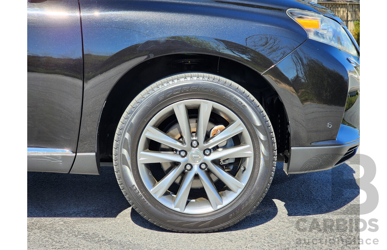4/2013 Lexus RX450h Sports Luxury GYL15R MY13 4d Wagon Black 3.5L V6 Hybrid