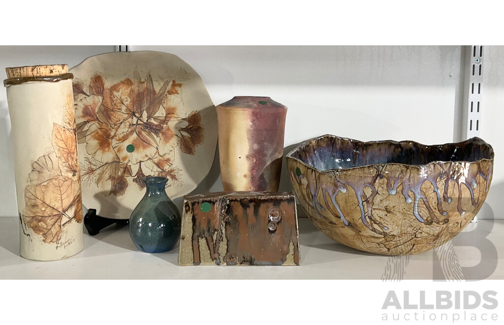 Collection Six Australian Studio Pottery Pieces