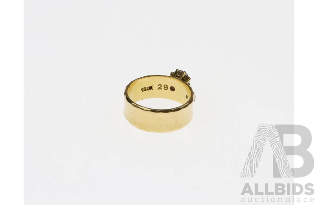 18ct Vintage Diamond Ring, Est TDW 0.17ct, Size L, 5.86 Grams