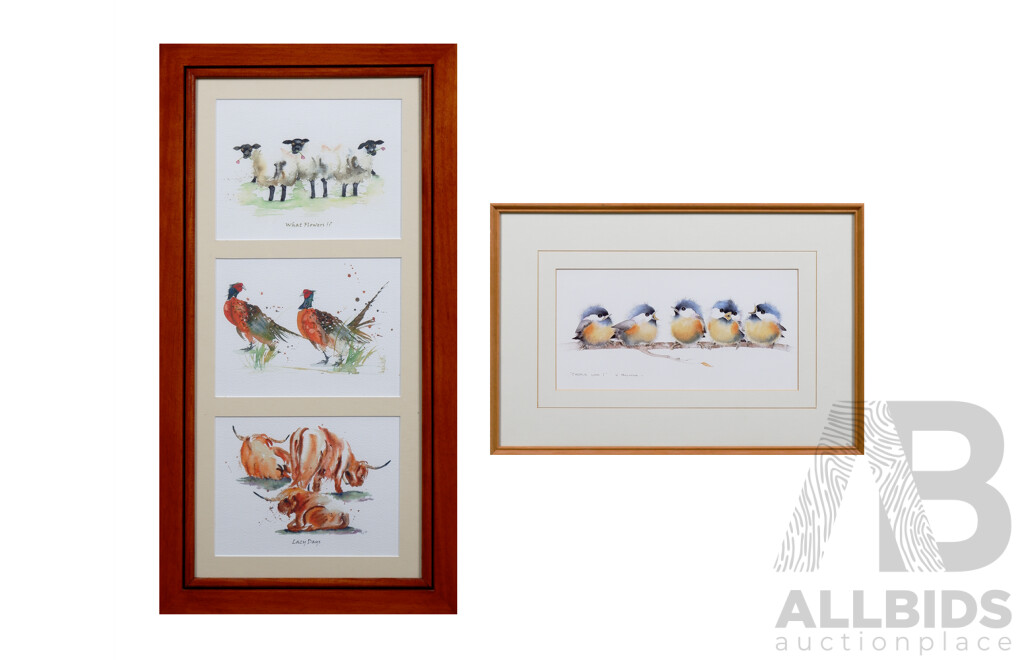 Two Framed Offset Prints Featuring Animals (2)