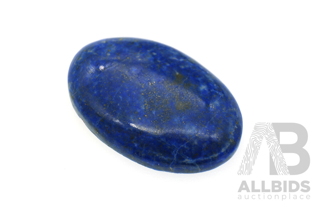 Lapis Lazuli (3) Oval Cabochon Gemstones, 30.35ct, 45.31ct, 46.40ct Each