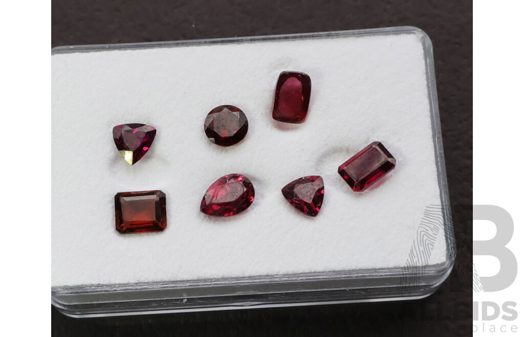 Grape Garnets 8.80ct, (7) Natural Untreated Unset Gemstones