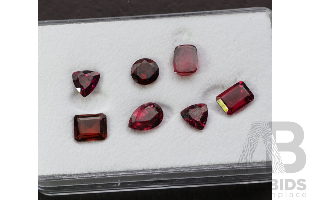 Grape Garnets 8.80ct, (7) Natural Untreated Unset Gemstones