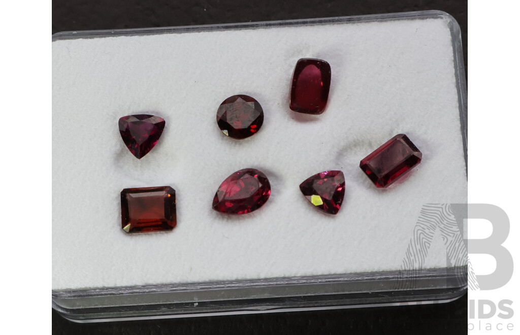 Grape Garnets 8.80ct, (7) Natural Untreated Unset Gemstones