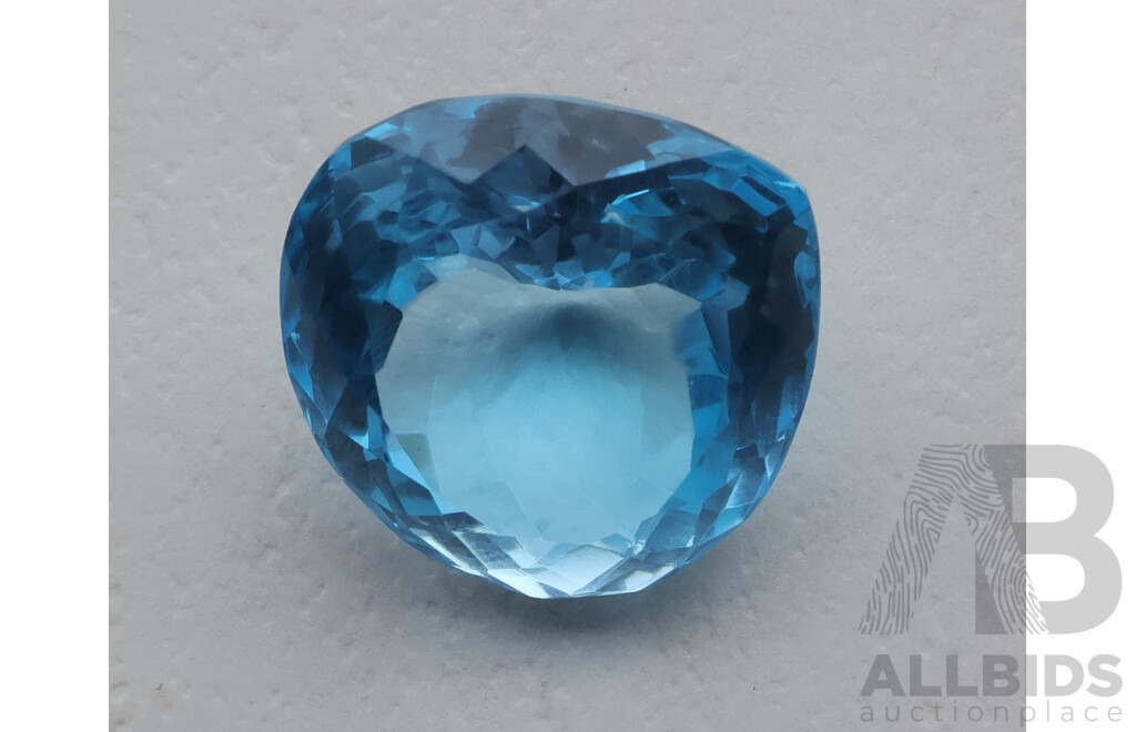 Swiss Blue Topaz 45.80ct Pear Cut Unset Natural Gemstone