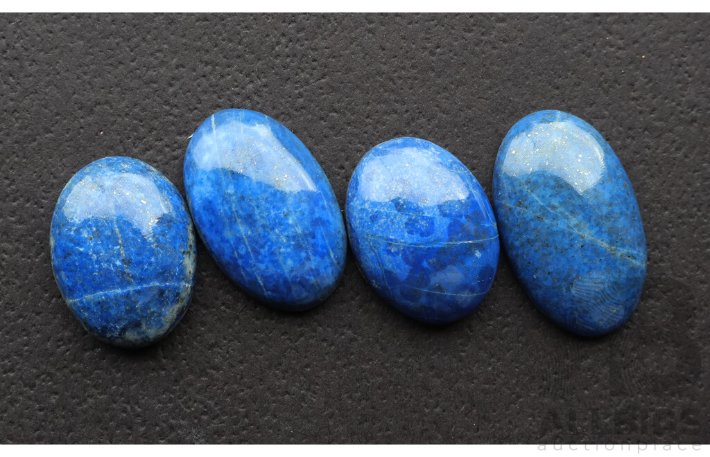 Lapis Lazuli 152.30ct, (4) Natural Oval Cabochon Gemstones