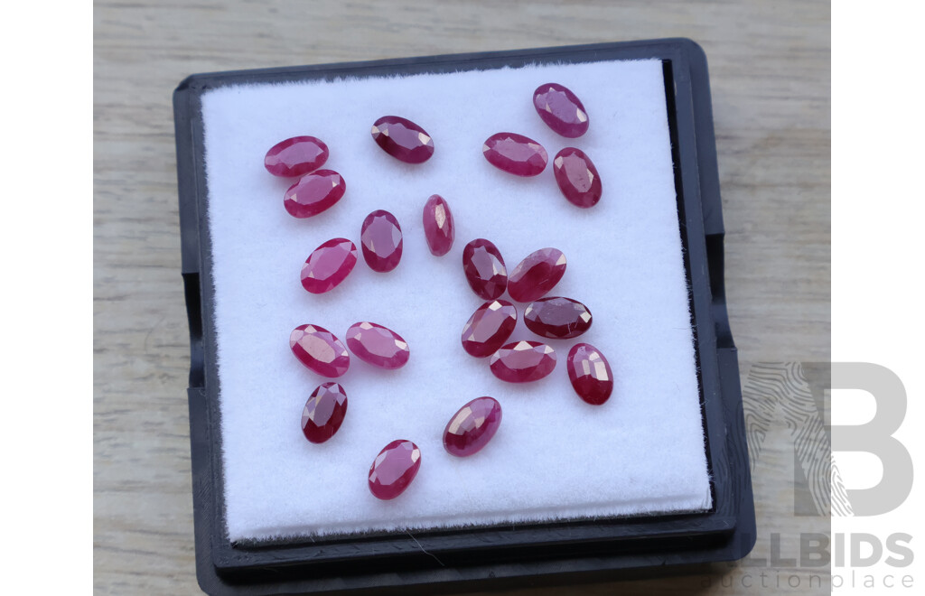 Rubies 6.55ct (20) Untreated Natural Oval Cut Unset Gemstones