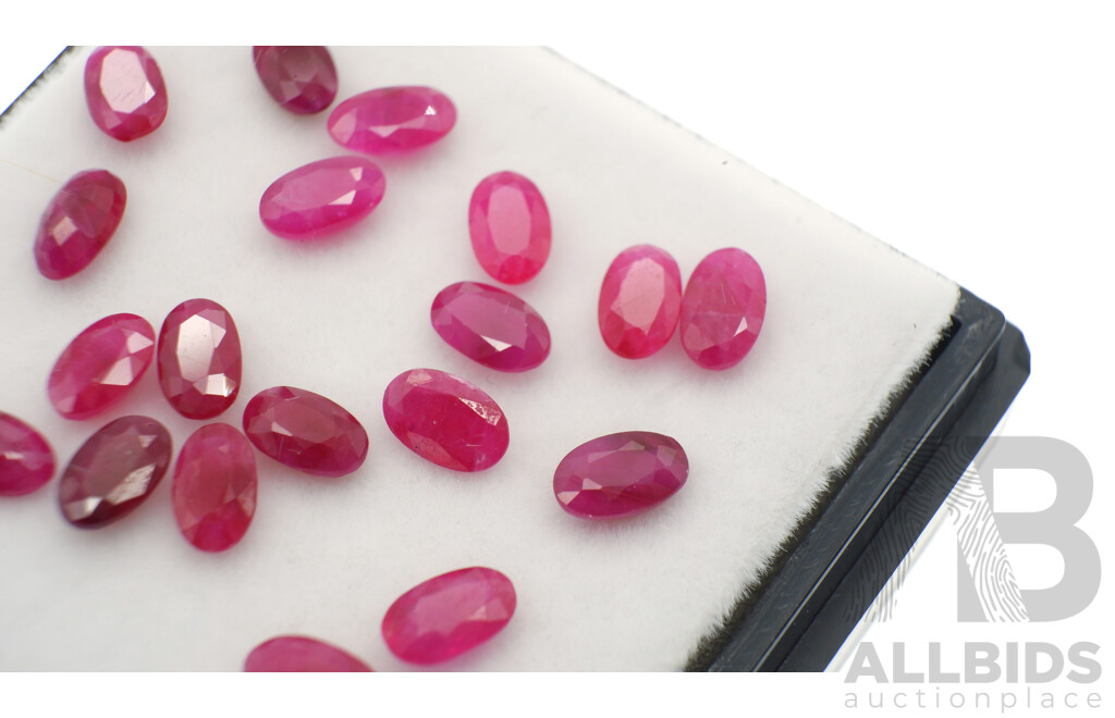 Rubies 6.55ct (20) Untreated Natural Oval Cut Unset Gemstones