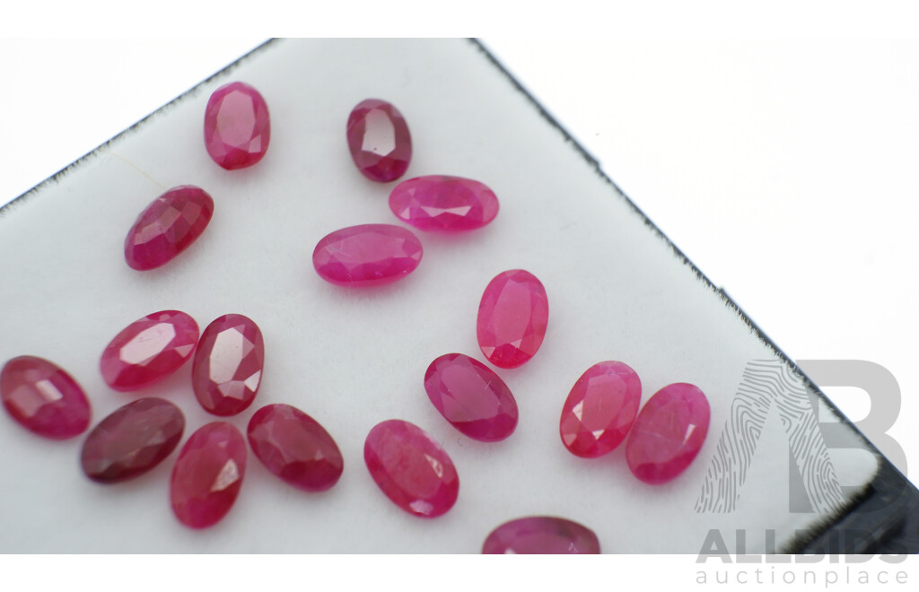 Rubies 6.55ct (20) Untreated Natural Oval Cut Unset Gemstones