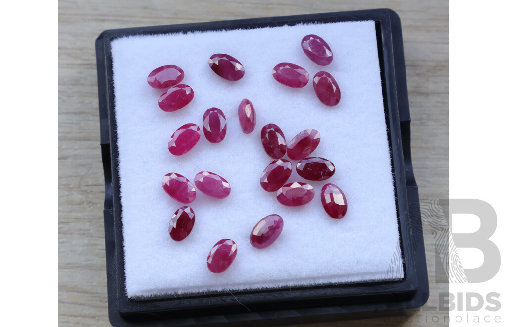 Rubies 6.55ct (20) Untreated Natural Oval Cut Unset Gemstones