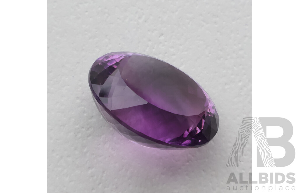 Amethyst 54.3ct Natural Untreated Oval Cut Gemstone