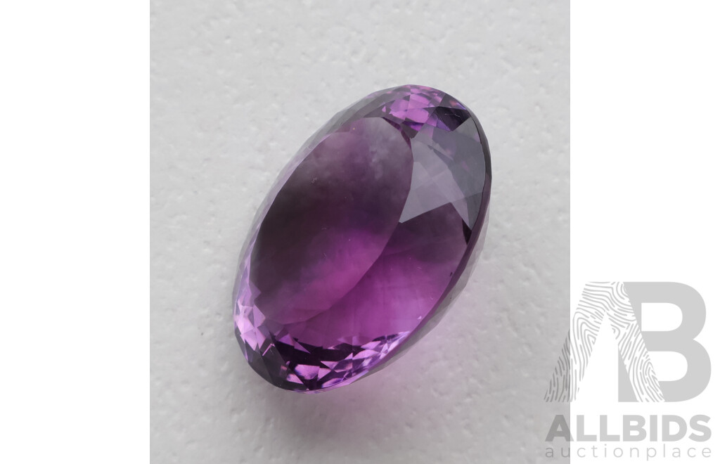 Amethyst 54.3ct Natural Untreated Oval Cut Gemstone