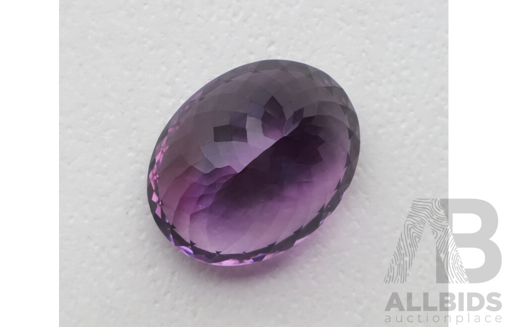 Amethyst 54.3ct Natural Untreated Oval Cut Gemstone