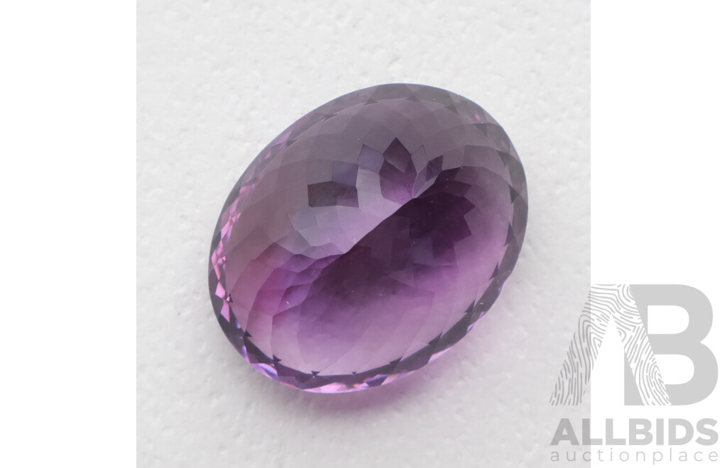 Amethyst 54.3ct Natural Untreated Oval Cut Gemstone