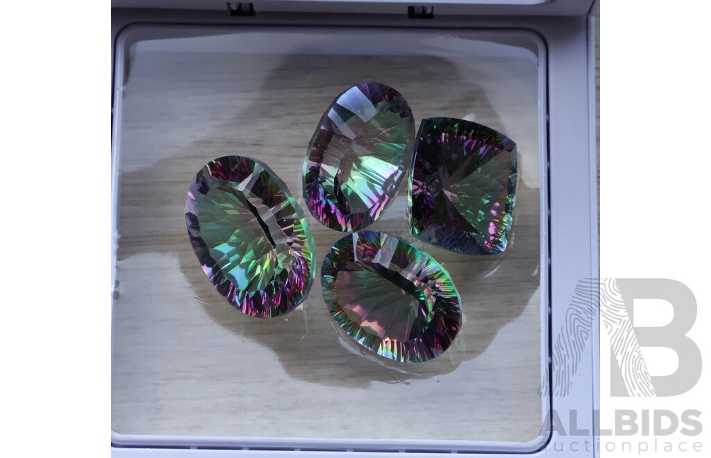 Mystic Topaz 94.80ct (4) Unset Gemstones in Various Cuts