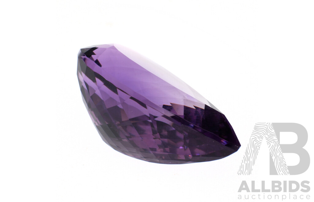 Pear Shaped Multi Faceted Natural Amethyst, Bright Mid Strong Purple, 32.10cts (27.10 X 17.35 X 12.80mm)
