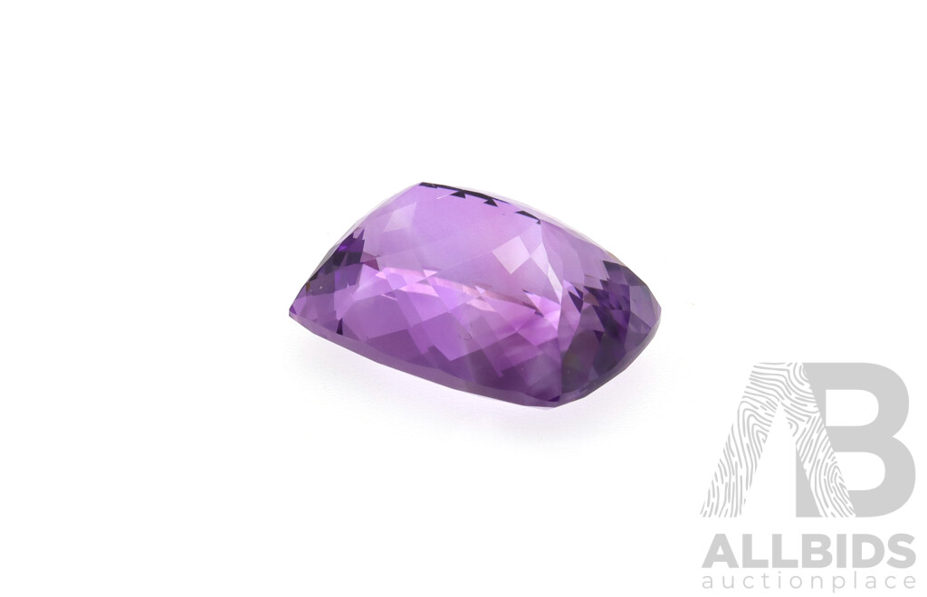 Amethyst - Natural Unset Elongated Cushion Cut Gemstone, 23mm X 17.7mm X 11.6mm, Weighs 33.84ct