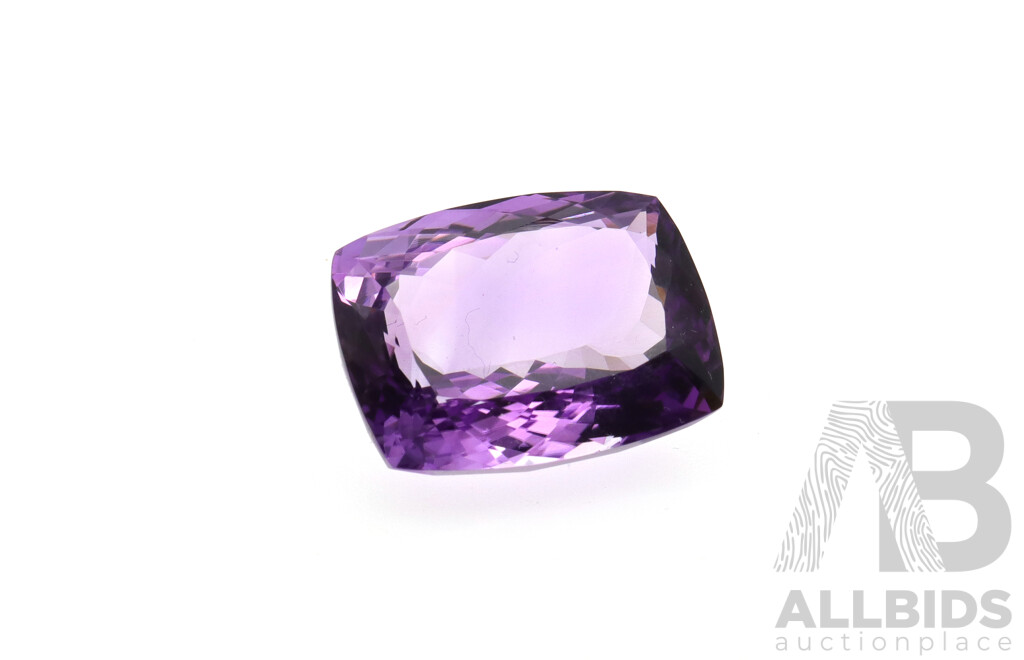 Amethyst - Natural Unset Elongated Cushion Cut Gemstone, 23mm X 17.7mm X 11.6mm, Weighs 33.84ct