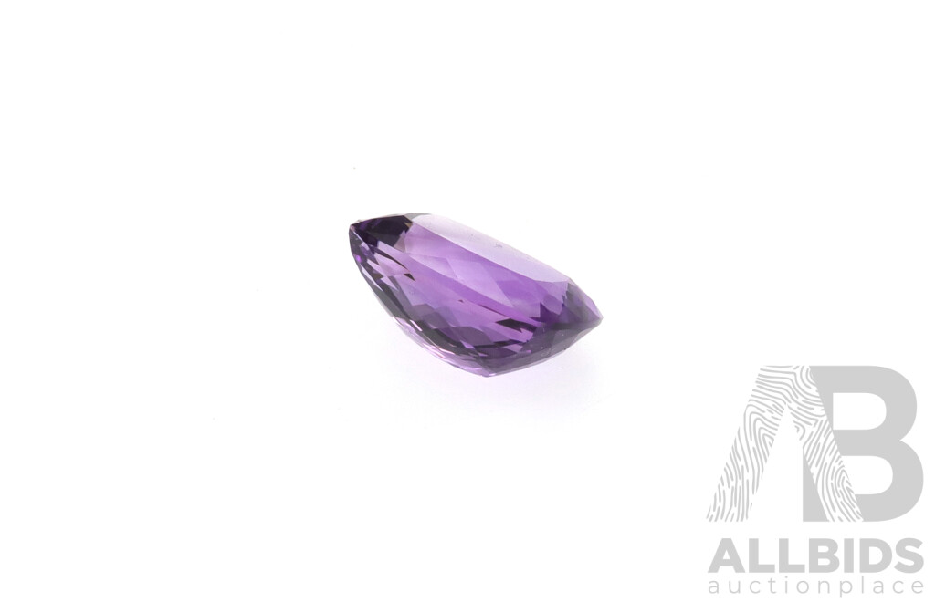 Amethyst - Natural Unset Elongated Cushion Cut Gemstone, 23mm X 17.7mm X 11.6mm, Weighs 33.84ct