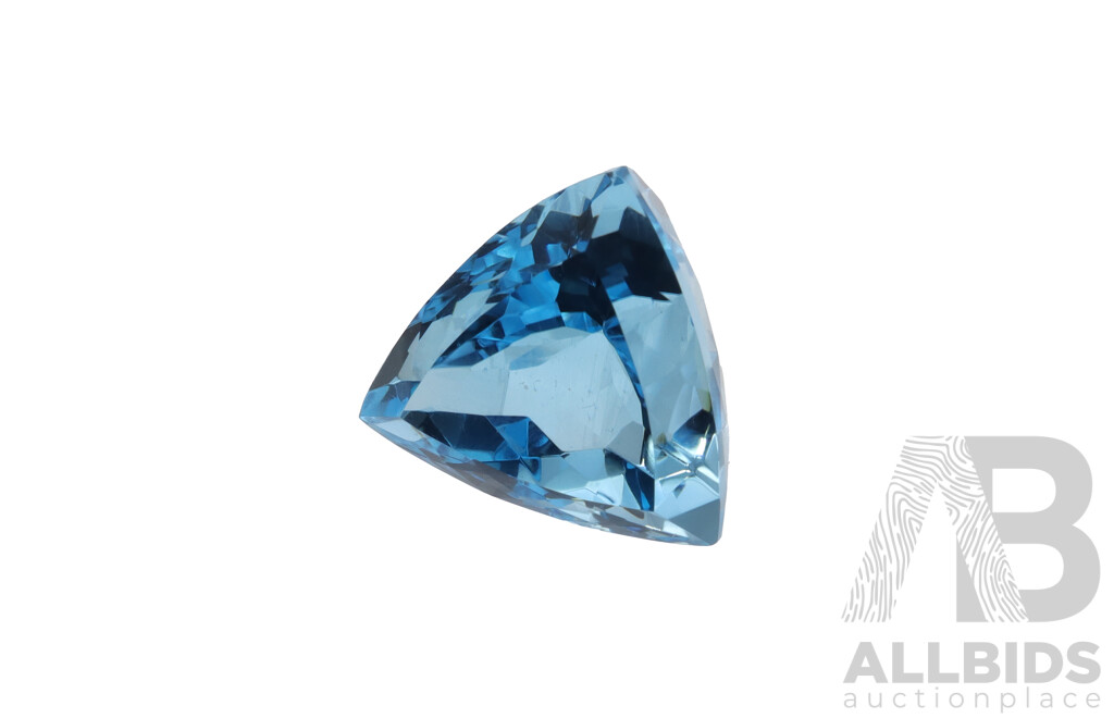 Swiss Blue Topaz - Unset Trilliant Cut Gemstome, 34.95ct