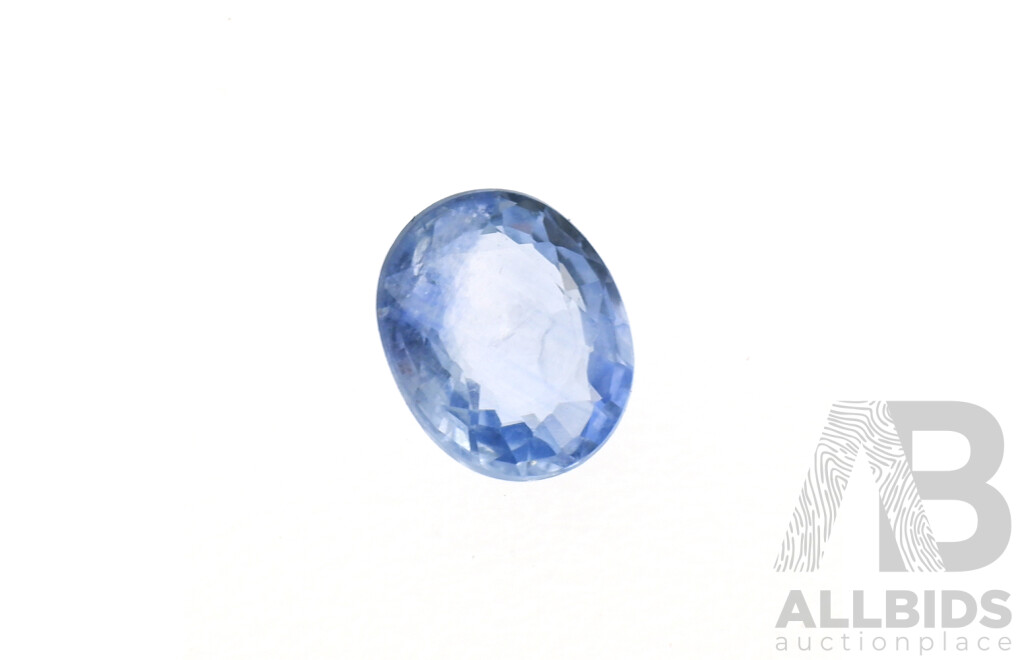 Ceylon Sapphire - Cornflour Blue (colour Scale No. 6-7) Unset Oval Cut Gemstone, 0.65ct