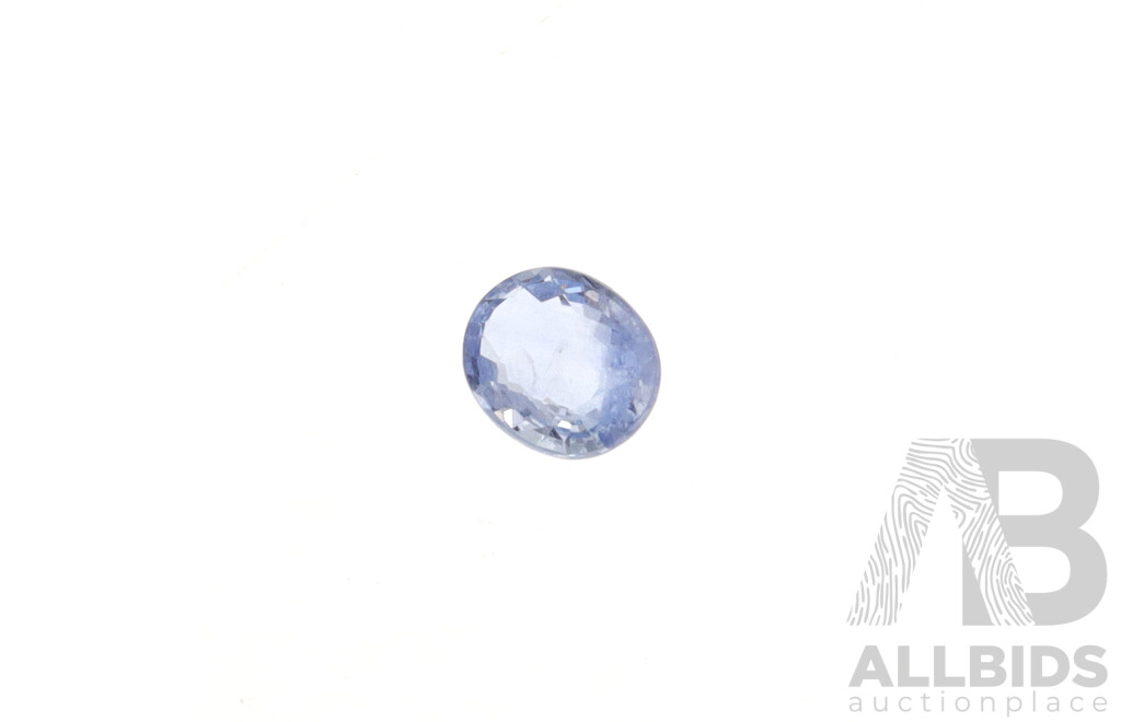 Ceylon Sapphire - Cornflour Blue (colour Scale No. 6-7) Unset Oval Cut Gemstone, 0.65ct