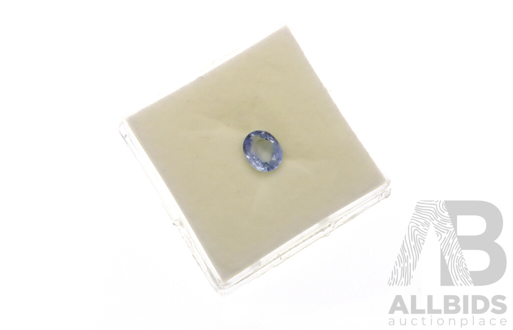 Ceylon Sapphire - Cornflour Blue (colour Scale No. 6-7) Unset Oval Cut Gemstone, 0.65ct