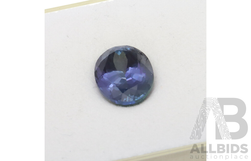 Tanzanite 5.33ct, Oval Cut Unset Gemstone, Purplish-blue in Colour