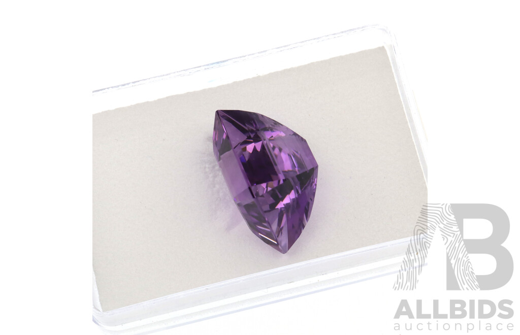 Amethyst 30.77ct, Emerald Cut Natural Untreated Gemstone