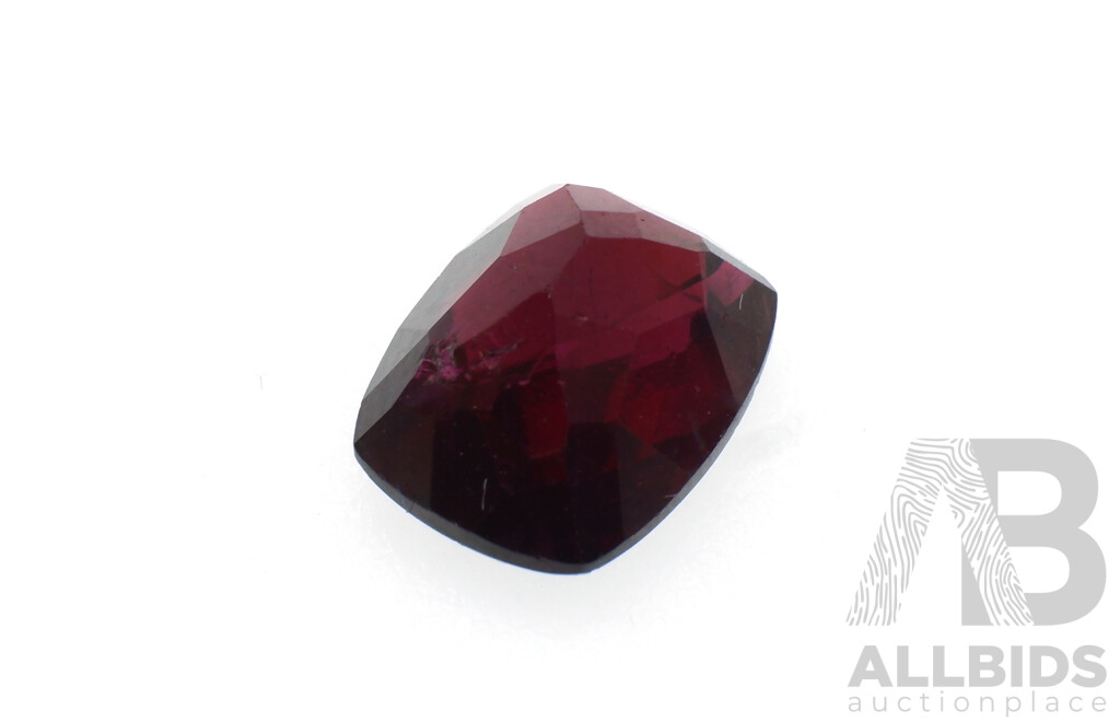 Grape Garnets (4) Checker Cut Cushion Cut Natural Gemstones, 15.65 Grams