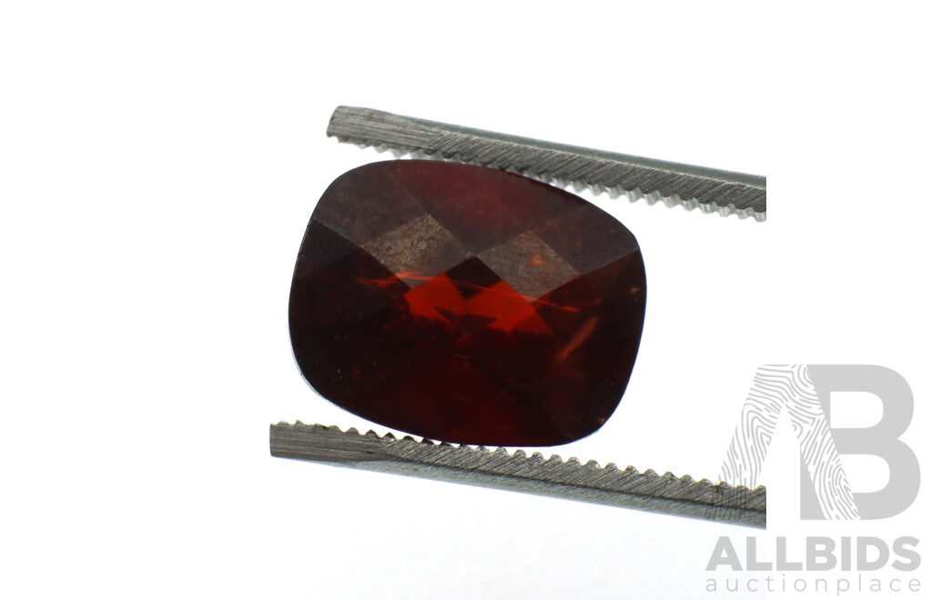 Grape Garnets (4) Checker Cut Cushion Cut Natural Gemstones, 15.65 Grams