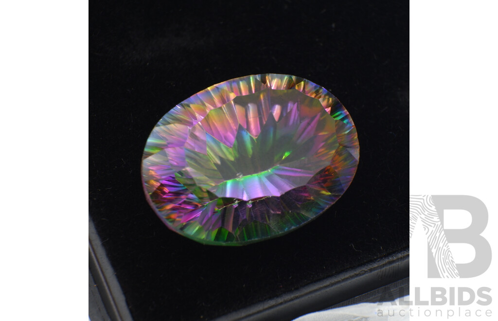 Mystic Topaz (5) Oval Cut Gemstones, 87.35ct