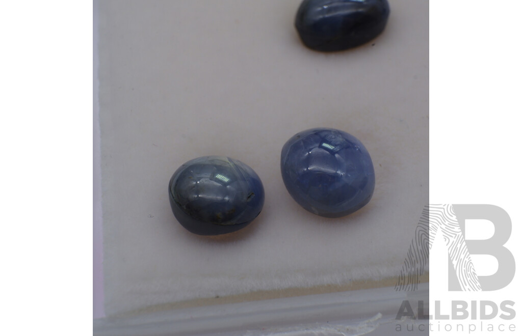 Star Sapphires (6) Natural Untreated Gemstones, 24.11ct Total