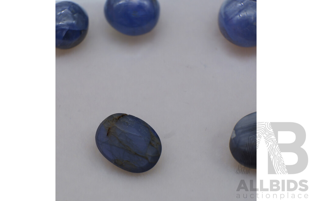 Star Sapphires (6) Natural Untreated Gemstones, 24.11ct Total