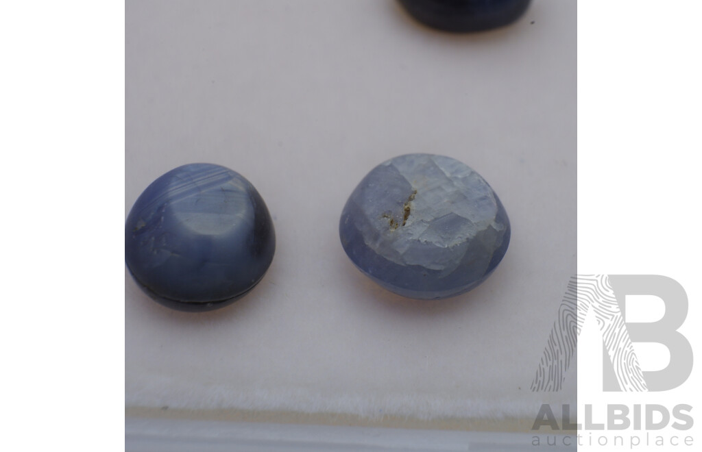 Star Sapphires (6) Natural Untreated Gemstones, 24.11ct Total