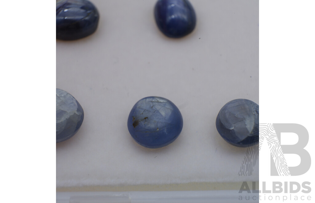 Star Sapphires (6) Natural Untreated Gemstones, 24.11ct Total