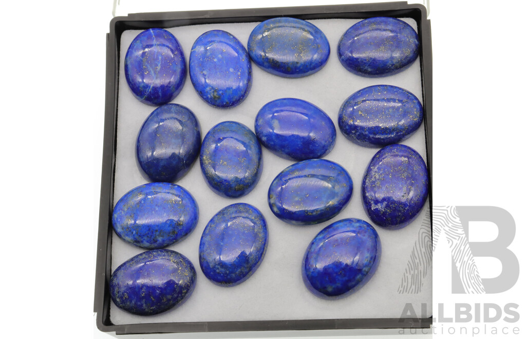 Lapis Lazuli (14) Oval Cabochons - Natural Gemstones