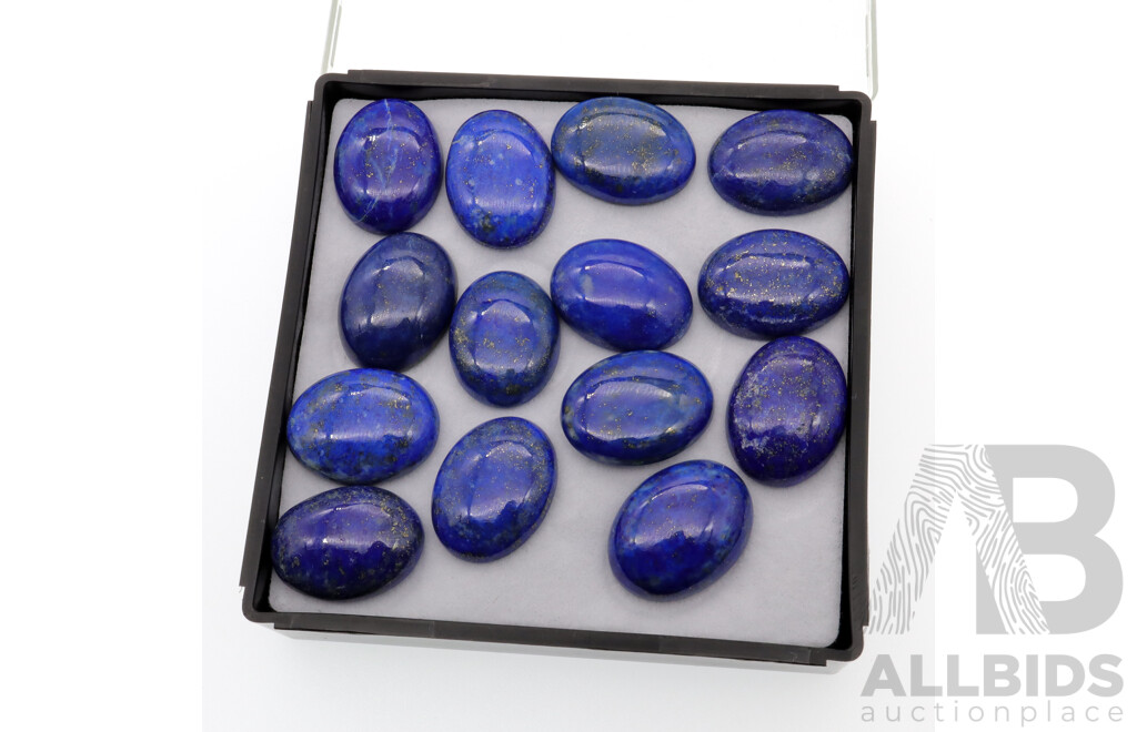 Lapis Lazuli (14) Oval Cabochons - Natural Gemstones