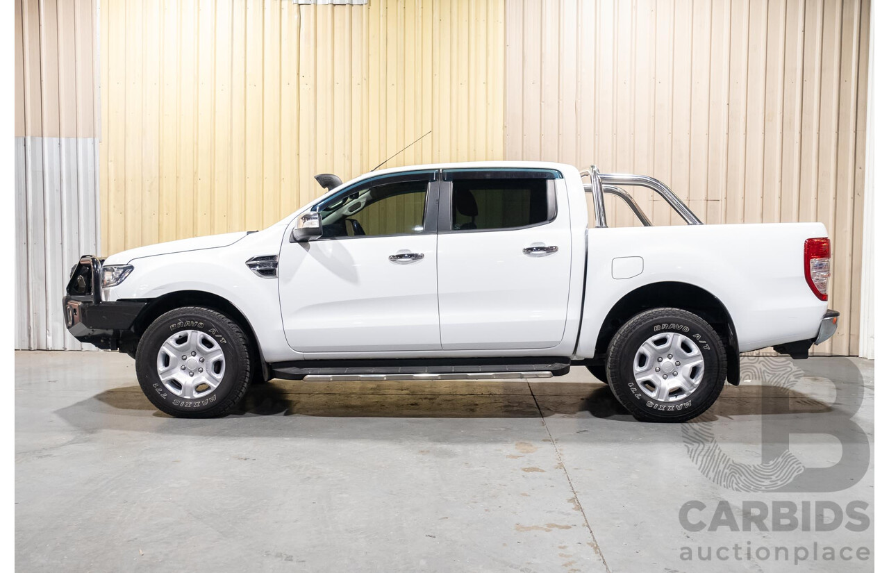 7/2017 Ford Ranger XLT 3.2 (4x4) PX MKII Dual Cab Utility White Turbo Diesel 3.2L