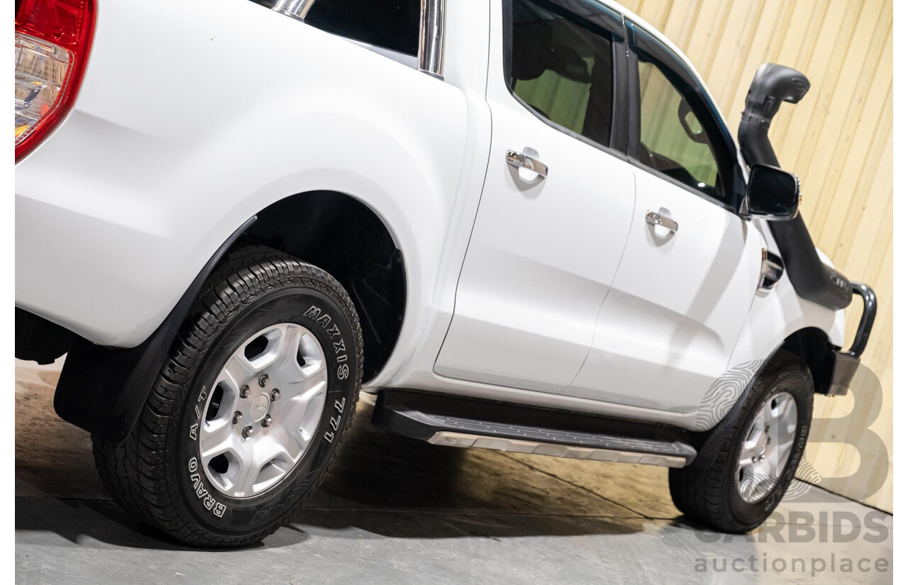 7/2017 Ford Ranger XLT 3.2 (4x4) PX MKII Dual Cab Utility White Turbo Diesel 3.2L