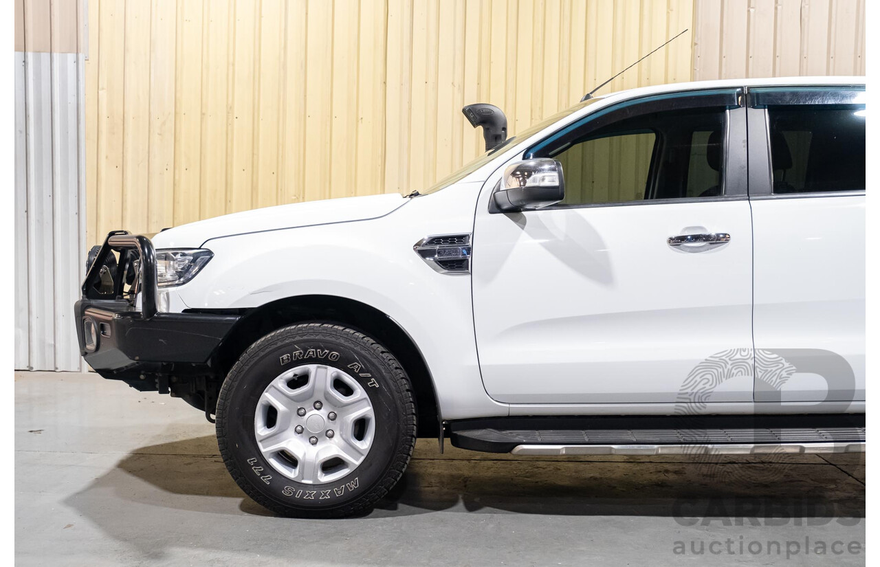 7/2017 Ford Ranger XLT 3.2 (4x4) PX MKII Dual Cab Utility White Turbo Diesel 3.2L