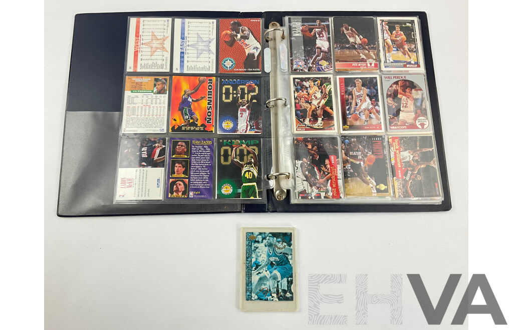 Collection of 1990's Upper Deck, Sky Hook, Topps and Fleer NBA Cards Including East/West All-stars, Tim Hardaway, Dominique Wilkins Larry Johnson, David Robertson, Scottie Pippen, Steve Kerr and More