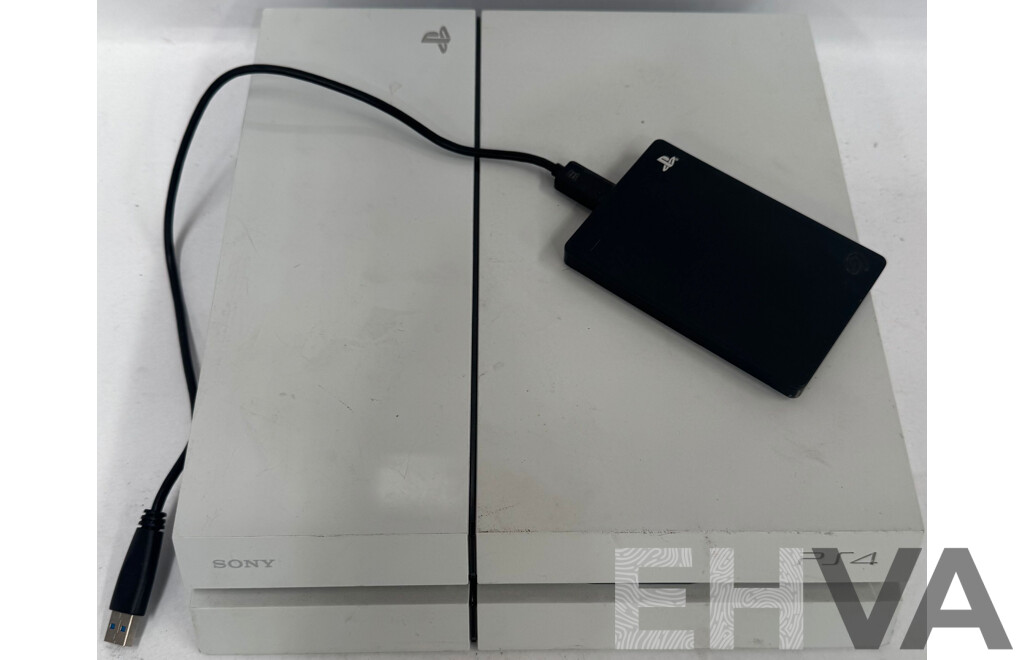 Sony PS4 500GB Gaming Console (CUH-1102A) & 2TB External Storage Hard Drive