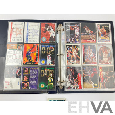 Collection of 1990's Upper Deck, Sky Hook, Topps and Fleer NBA Cards Including East/West All-stars, Tim Hardaway, Dominique Wilkins Larry Johnson, David Robertson, Scottie Pippen, Steve Kerr and More